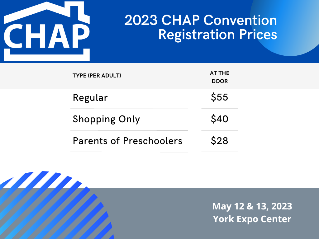 2025 Prices CHAP Convention