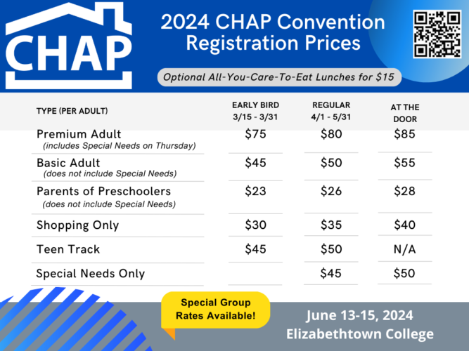 2024 Prices CHAP Convention